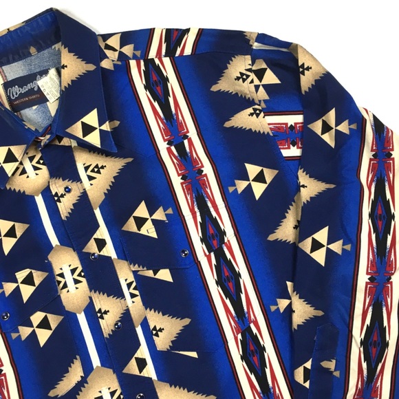 Wrangler Other - Wrangler Men’s Aztec Western Pearl Snap Shirt XXL